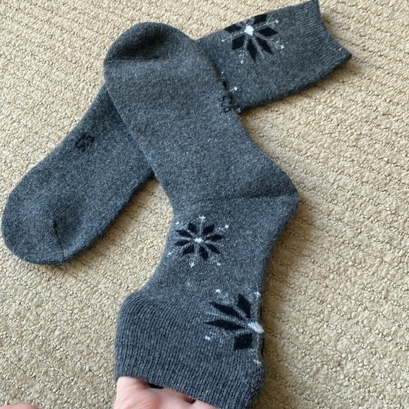 Wool Long Ankle Crew Socks grey size 8. - Picture 7 of 9